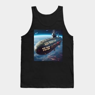 Alien Traveler Stop Wars a6 Tank Top